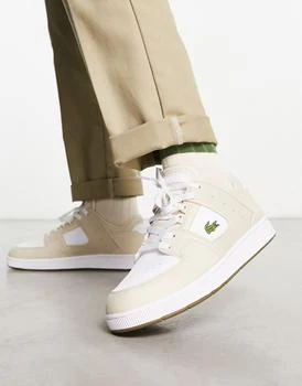 推荐Lacoste Court Cage Colour Block Trainers In Beige White商品