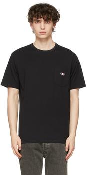 推荐Black Tricolor Fox Patch Pocket T-Shirt商品
