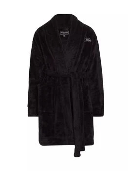 Saks Fifth Avenue | COLLECTION Plush Embroidered-Logo Robe,商家Saks Fifth Avenue,价格¥869