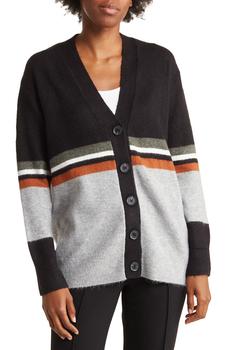 Vince Camuto经典款, Vince Camuto | Engineered Stripe Cardigan商品图片 5折