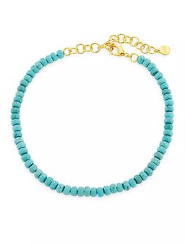 商品NEST Jewelry | 22K Gold-Plated & Turquoise Beaded Necklace,商家Saks Fifth Avenue,价格¥944图片