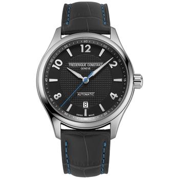 推荐Men's Swiss Automatic Runabout Black Leather Strap Watch 42mm商品
