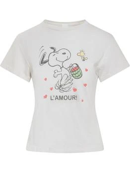 Re/Done | RE/DONE Snoopy L'Amour Printed Crewneck T-Shirt 6.4折
