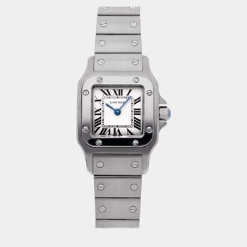 [二手商品] Cartier | Cartier Silver Stainless Steel Santos W20056D6 Quartz Women's Wristwatch 34.8 x 26.2 mm商品图片,