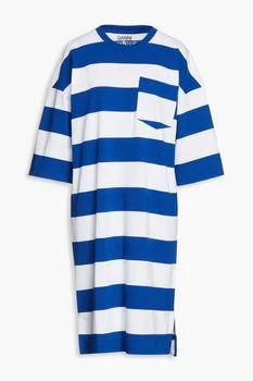 Ganni | Daphne striped cotton-blend jersey midi dress 4.4折