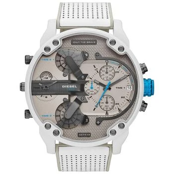 Diesel | Men's Chronograph Mr. Daddy 2.0 White Leather Strap Watch 57mm,商家Macy's,价格¥2789