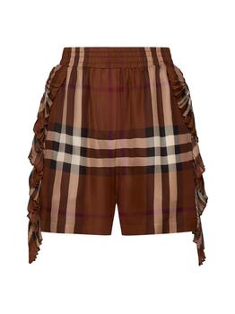 Burberry | Burberry Checked Fringed-Detail Shorts商品图片,4折起, 独家减免邮费