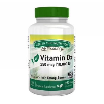 商品Health Thru Nutrition 2363174 Vitamin D3 10000iu Softgels, 120 Ea图片