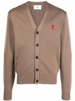 ami毛衣, AMI | Ami Alexandre Mattiussi Men's  Green Wool Cardigan商品图片 9.8折