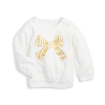 First Impressions | Baby Girls Bow Velour Top, Created for Macy's商品图片,6.9折