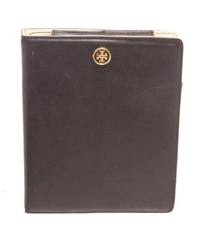 了解tory burch robinson, [二手商品] Tory Burch | Tory Burch Black Leather Robinson iPad Tablet Case商品图片 