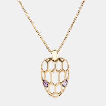 商品BVLGARI | Bvlgari Serpenti Seduttori Amethyst 18k Rose Gold Pendant Necklace,商家The Luxury Closet,价格¥20614图片