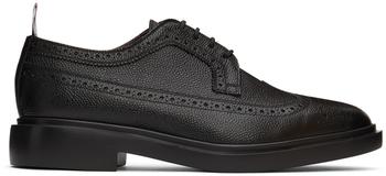 thom browne鞋低帮鞋, Thom Browne | 黑色长翼布洛克鞋商品图片 