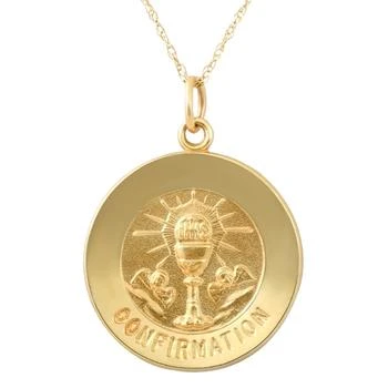 Pompeii3 | 14k Yellow Gold Confirmation Medal Pendant 1" Tall 2.5 Grams,商家Premium Outlets,价格¥2977