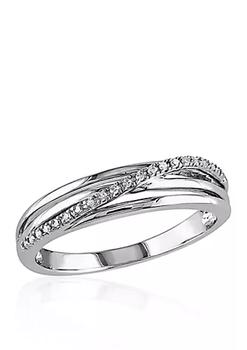 crossover, Belk & Co. | Diamond Crossover Ring in Sterling Silver商品图片 3折
