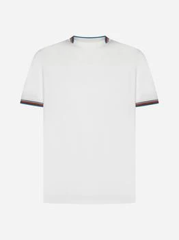 推荐Stripe detail cotton t-shirt商品