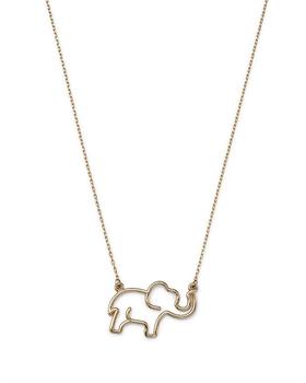 商品Bloomingdale's | Elephant Outline Pendant Necklace in 14K Yellow Gold, 16" - 100% Exclusive,商家Bloomingdale's,价格¥8361图片
