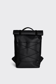 RAINS | Mochila Velcro Rolltop Backpack - Black商品图片,满$175享8.9折, 满折