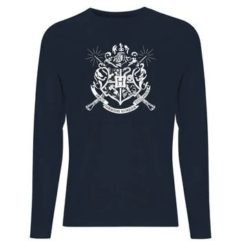推荐Harry Potter Hogwarts House Crest Men's Long Sleeve T-Shirt - Navy商品
