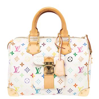 路易威登包真假, [二手商品] Louis Vuitton | Louis Vuitton White Monogram Multicolore Canvas Speedy 30 Bag商品图片 6.9折, 满1件减$100, 满减