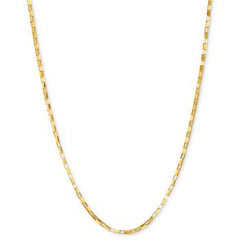 商品Elongated Box Link 18" Chain Necklace in 14k Gold图片