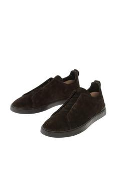 更多zegna鞋, Zegna | Ermenegildo Zegna Men's Brown Other Materials Sneakers商品图片 