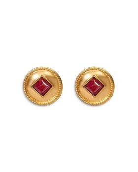 BEN-AMUN | Glass Ruby Clip On Stud Earrings,商家Bloomingdale's,价格¥1273