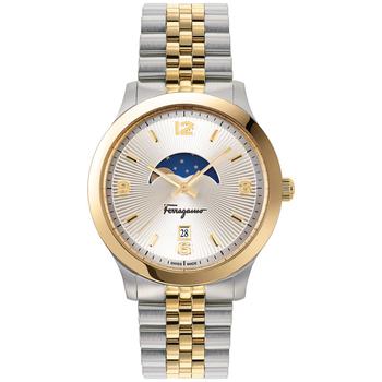 男士休闲菲拉格慕手表, Salvatore Ferragamo | Men's Swiss Duo Two Tone Stainless Steel Bracelet Watch 40mm商品图片 