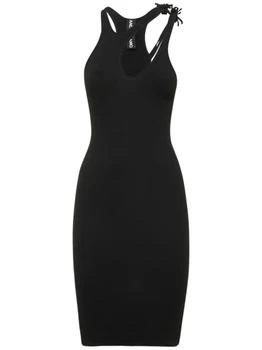 推荐Ribbed Jersey Mini Dress W/double Straps商品