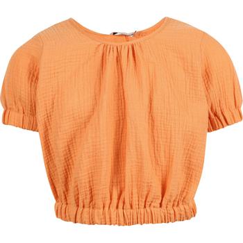 推荐Open back detailing blouse in orange商品