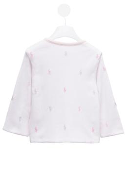 商品Ralph Lauren | Pink Cotton Cardigan With Allover Logo Polo Ralph Lauren Kids Baby Girl,商家Italist,价格¥741图片