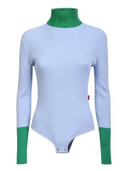 SUNNEI | Sunnei High Neck Long-Sleeved Knitted Bodysuit商品图片,5.9折