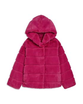 推荐Unisex Goldie Pink Faux Fur Hooded Jacket - Little Kid, Big Kid商品