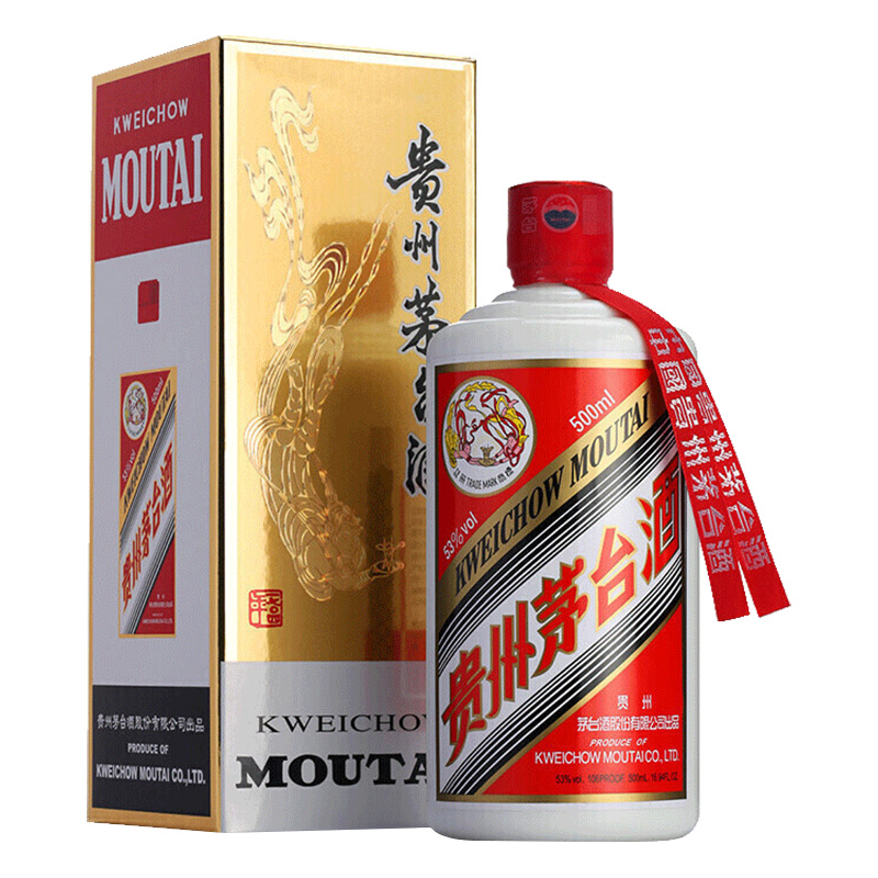 商品Moutai/茅台飞天53度酱香型白酒500ml图片