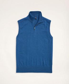 美利奴唇膏, Brooks Brothers | Merino Half-Zip Sweater Vest商品图片 4.2折×额外8折, 额外八折