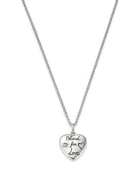 ��推荐Sterling Silver Blind for Love Engraved Pendant Necklace, 17"商品
