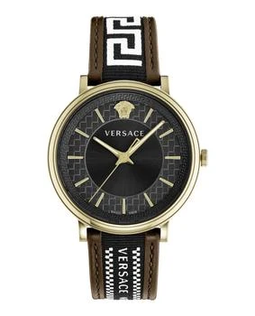 Versace | V-Circle Strap Watch 3.4折×额外9折, 独家减免邮费, 额外九折