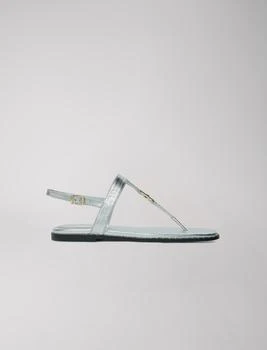 Maje | Maje Mixte's zinc Jewellery: Leather sandals with silver straps for Spring/Summer,商家Maje,价格¥1679