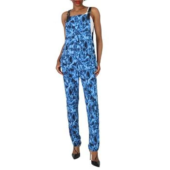 Burberry | Burberry Ripple-Print Jumpsuit In Ink Blue, Brand Size 8 (US Size 6) 1.3折, 满$200减$10, 独家减免邮费, 满减