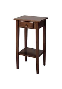 商品Contemporary Home Living | 29.5" Warm Antique Walnut Accent Table with Drawer and Shelf,商家Belk,价格¥1112图片