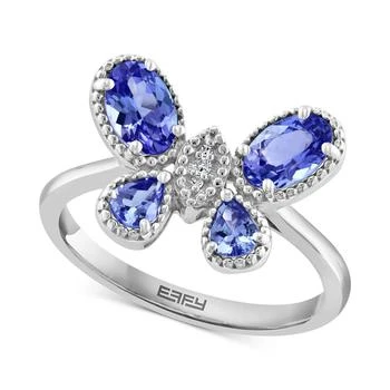 Effy | EFFY® Tanzanite Butterfly Statement Ring (1-1/6 ct. t.w.) in Sterling Silver,商家Macy's,价格¥1052