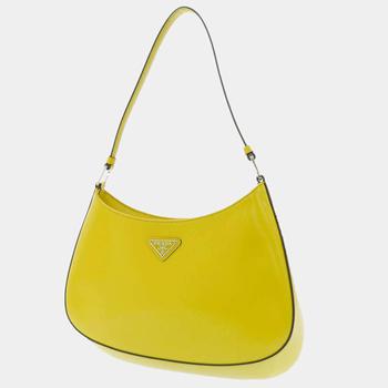 [二手商品] Prada | Prada Yellow Leather Cleo Shoulder Bag商品图片,5.7折