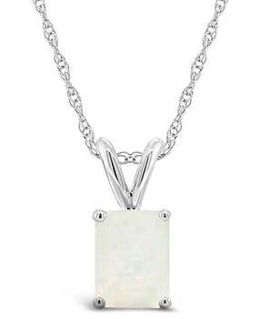 Macy's | Opal (3/4 ct.t.w ) Pendant Necklace in 14K White Gold or 14K Yellow Gold,商家Macy's,价格¥2776