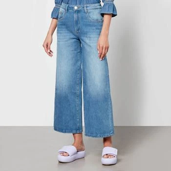 推荐Seventy + Mochi Gracie Cropped Denim Wide-Leg Jeans商品