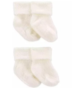 Carter's | Baby Boys or Baby Girls Fold Over Cuff Booties, Pack of 4,商家Macy's,价格¥69