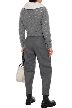 商品Brunello Cucinelli | Wool-flannel tapered pants,商家THE OUTNET US,价格¥4075图片
