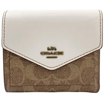 Coach Chalk Small Wallet In Colorblock Signature Canvas product img