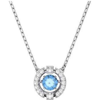 Swarovski | Swarovski Women's Necklace - Sparkling Dance Rhodium Plated Round Blue Stone | 5279425 6.2折×额外9折x额外9折, 额外九折