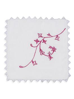 商品Nomi K | Embroidered Flower Linen Cocktail Napkin Set of 4,商家Saks Fifth Avenue,价格¥725图片