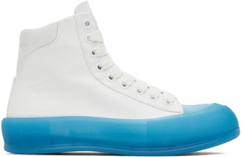 推荐White & Blue Deck Plimsoll High-Top Sneakers商品